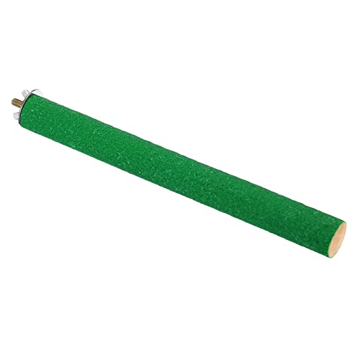 PATIKIL 1x10" Bird Paw Grinding Stick, Bird Wood Perch Stand Cage Accessory for Small Bird Parrot LoveBird Parakeet Cockatiel, Green