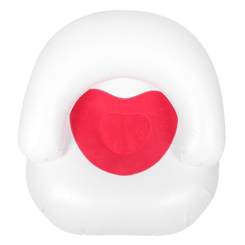 HONMEET Sofá Inflable Portátil de PVC Rojo Respaldo, Sofá Plegable para Interiores y Descanso, Sillón Inflable Cómodo para Dormitorio y Ocio en Casa