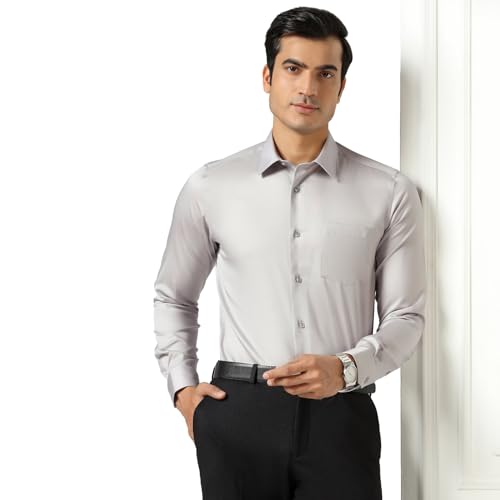 Image of blackberrys Men Non Iron Shirt with Smooth Finish, Full Sleeves and Balanced Tailoring | Suitable for Office Styling, Workplace Dressing and Professional Settings