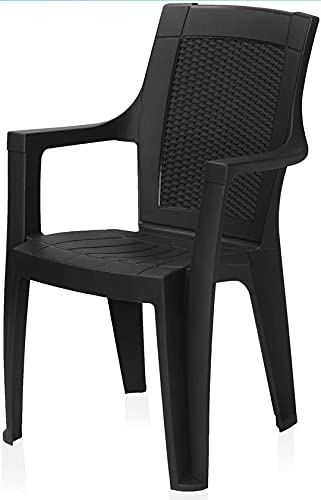 Image of Mystique High Back Chair with Arm (Iron Black) by RV Enterprises (2PC Combo)