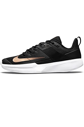 Nike Damen Vapor Lite Cly Sneaker, Black MTLC Red Bronze White, 39 EU