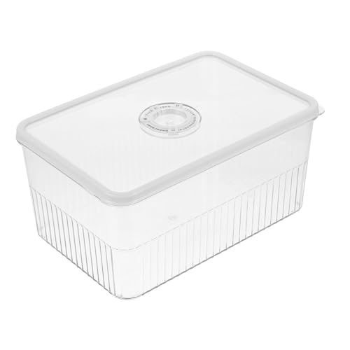 OUNONA Caja de Almacenamiento para Pan Transparente para Frigoríficos y Organizador de Incluye con Temporizador para Control Consumo