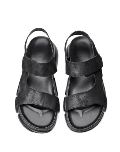 Men's Outdoor Platform Beach Shoes Leather Soft Sole Casual Sandals4