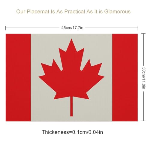 Sets de table drapeau canadien pour repas en intérieur et extérieur