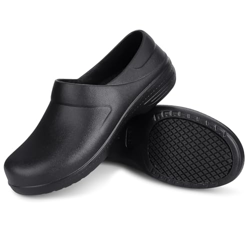 �j���p�V�F�t�V���[�Y - ����~�߁A�y��&�h�� Zapatos de Chef �����p�A�L�b�`���ɍœK�ȃ��[�N�V���[�Y, �u���b�N, 13 Women/11 Men