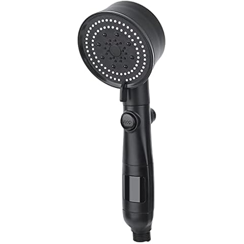 CLIUNT Water-saving shower head, saving shower heads, energy saving shower head, high pressure shower head in 5 operating modes with digital temperature display Cover