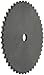 Browning 50A46 Plate Roller Chain Sprocket, Single Strand, Type A Hub, Steel, 3/4" Stocked Bore, 46 Teeth