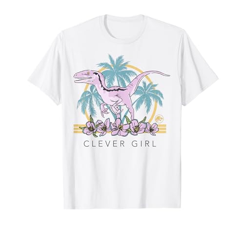 Jurassic World Raptor Clever Girl Floral Portrait T-Shirt