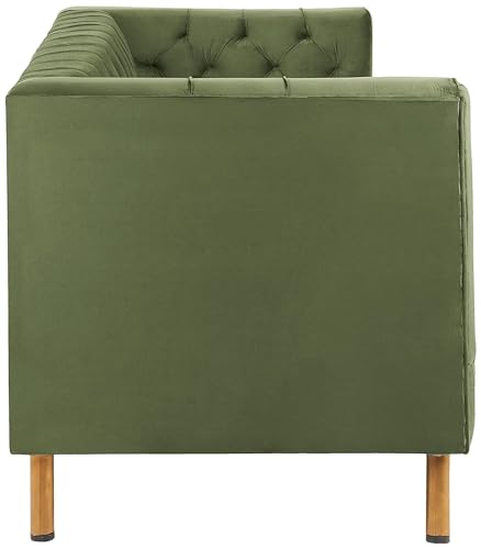 Image of 3 Seater Chesterfield in Traditional and Luxury Sofa for Living Room, Dining Room, Bedroom and resturent-Colour=(Olive Green).