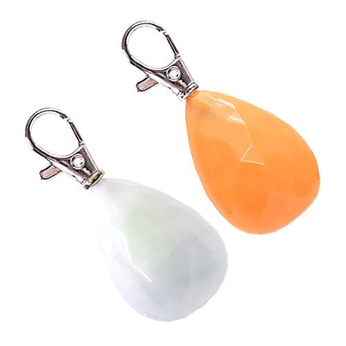 4 pcs Ornament Puppy Harness Pendant Supplies Glowing LED Labels for Night up on Pet Gloss, 6.5X3X0.5CMx3pcs, Plastic Faux Leather, plastic No Gemstone