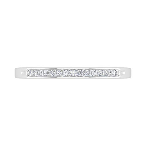 Channel Set Princess Cut Diamond Wedding Band