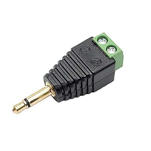 Adaptador 3.5mm TS Mono a 2 Pin Terminal 5Pcs miniatura 3