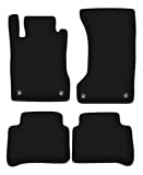 KOMPLETTER SATZ FUSSMATTEN – 4-teiliges Set von Wielganizator passend für Mercedes W211 4Matic, Karosserievariante Limousine, Kombi (2003-2009) mit Befestigungshaken runder Typ MS, montiert auf Frontmatten.