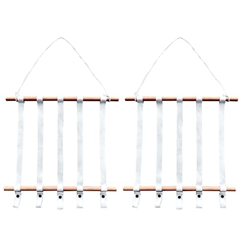 DAMENGOTA Lot de 2 supports muraux pour pinces à cheveux - Décoration pour chambre de fille - Blanc Cover