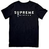 Supreme Trimmer Camiseta cómoda de algodón para uso diario, Negro -, S