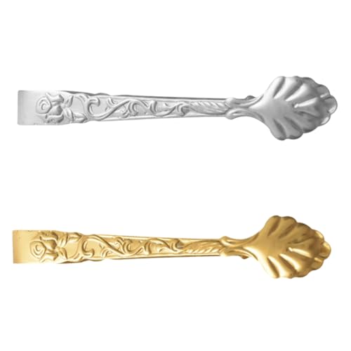 Mikikit Pinza Per Zucchero e Alimenti in Acciaio Inox 2 Pezzi, Mini Clip Per Cubetti Di Ghiaccio e Zucchero, Resistente e Antiruggine, Lucidata a Specchio, Per Bar, Ristorante e Uso Familiare