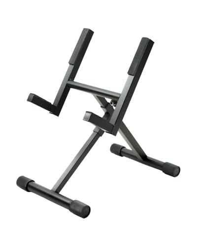 Image of Stage Rocker Heavy Duty Amp Stand for Guitar and Bass, 100 lbs Capacity, Fixed 28 Tilt for Optimal Sound Projection, Adjustable Height 17.7-19 inch, Black