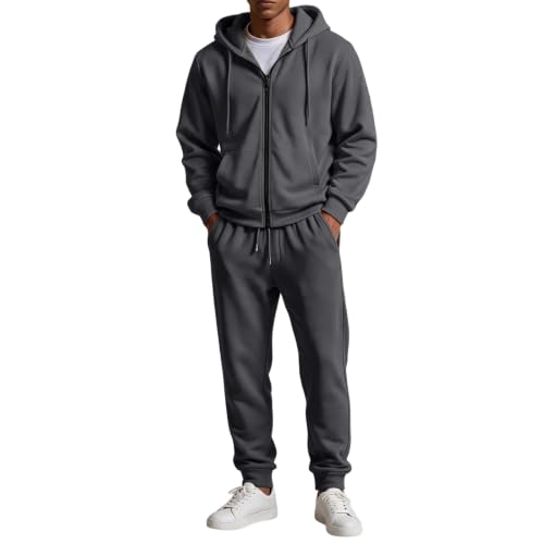 Sweatsuits for Men Fleece Zip Hoodies Joggers Pants Jogger Jogger Sets - image 2