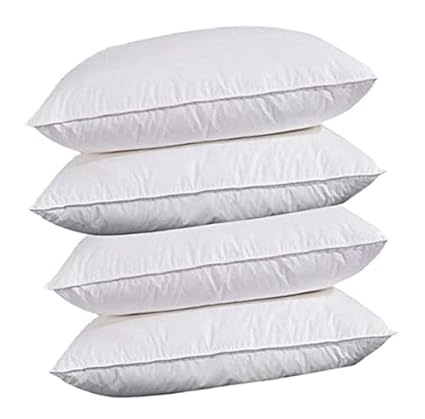 Jay Shree Shyam Microfiber Soft White Pillows Set of 4 Pack of 4 psc Pillow Cotton 16 x 24 Inches Or 40 x 60 cm Well-Filled Pillows for Sleepinas-15