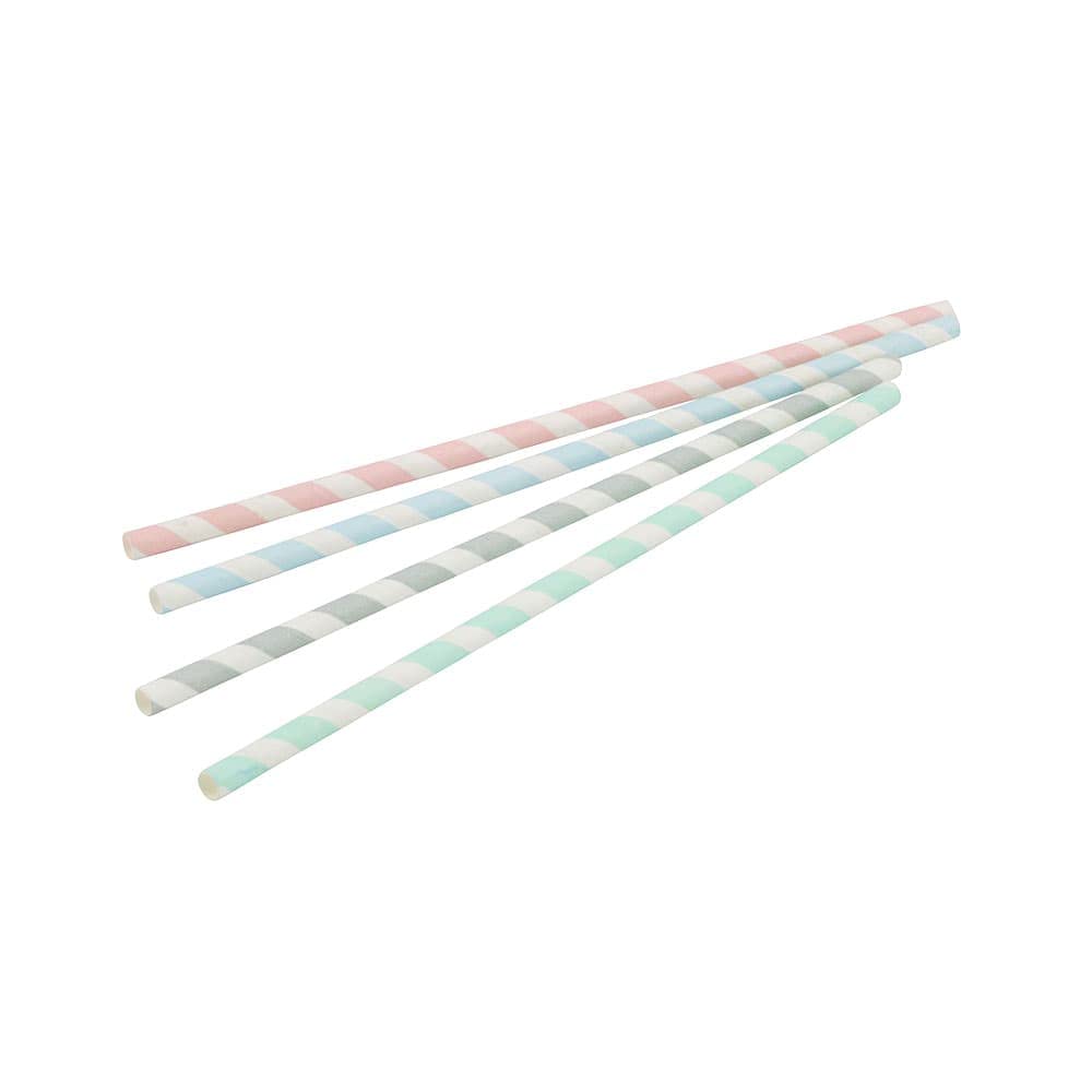 BIOZOYG Papierowe słomki 20 cm, pastelowe paski, Ø 0,6 cm, zrównoważone słomki na święta i do gastronomii, biodegradowalne i nie zawierają plastiku, z materiałów pochodzących z recyklingu I 7000 sztuk