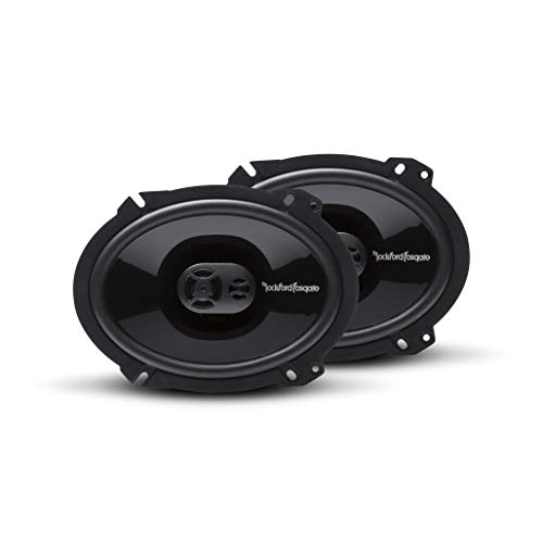Rockford Fosgate P1683 Punch 6″x8″ 3-Way Coaxial Full Range Speakers – Black (Pair)