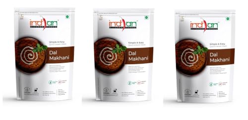 Image of Indian Kitchen Foods Freeze Dried Gluten-Free Ready to Eat Dal Makhani|Instant Vegetarian Meal - Each Rehydrated Wt. 270 gm (Pack of 3)