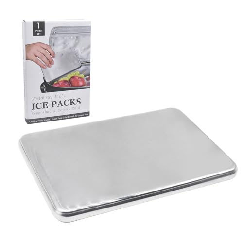 Générique Stainless Steel Lunchbox Ice Pack, Frost Packs, Fast Freeze Cooler Equipment, Travel...