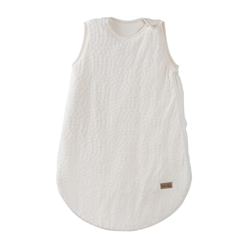 roba Baby Sleeping Bag Seashells Oyster 70 cm for Newborns - All-Season Sleeping Bag Made of Organic Cotton - Muslin Gots & Oeko-TEX Standard 100 Certified - Off-White