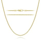 JUHEPROKIT 14k Gold Chain for Women 2mm Rope Gold Chain Necklace Womens (2.0 mm wide, Length 22 Inches)