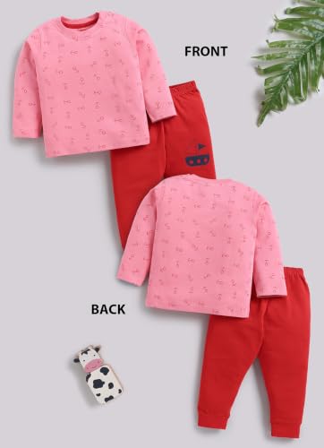 Image of LuvLap Baby Boys 100% Cotton Full Sleeve Boys T-Shirt & Pyjama Sets, Pack Of 3