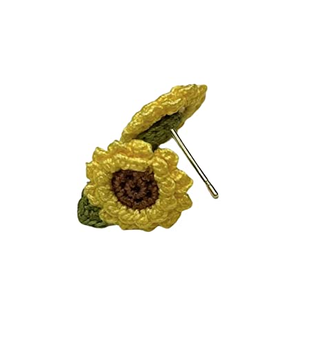 Cute Earrings Studs Handmade For Girls,Teens,Women,14K Gold Filled Post,Sunflower Earrings Perfect Christmas Gift (Sunflower Small) #TOP1