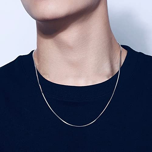 Auxamy Collana a catena piatta con osso di