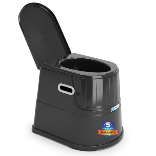 Image of Veayva Heavy Duty Portable Indian Toilet to Western Convertor | Toilet Stool | Toilet Commode for Patients | Indian Commode Stool | Portable Toilet Seat for Adult, Handicap People, BLACK, Plastic