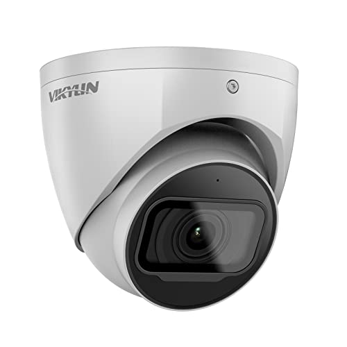 VIKYLIN 4MP PoE Security IP Camera, Starlight CCTV Surveillance Camera with 2.8mm Fixed Lens, Audio, AI Human/Vehicle Detection, IVS, SD Card Slot, IP67 Waterproof, Outdoor/Indoor, Support B2B