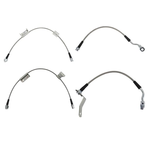 Image of TRQ Brake Hose Set Compatible with 2002 Chevrolet Silverado 1500 GMC Sierra 1500