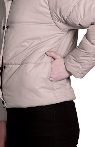 Image of SANE ORIGINALS Hooded Jacket for Women for Winters, Stylish Semi Crop Warm Coat for Women Winter Wear with Cap
