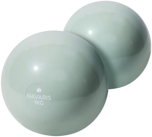 Navaris Pelota de Pilates 0.5 kg - 2X Pelotas Pilates Pequeña Eje...