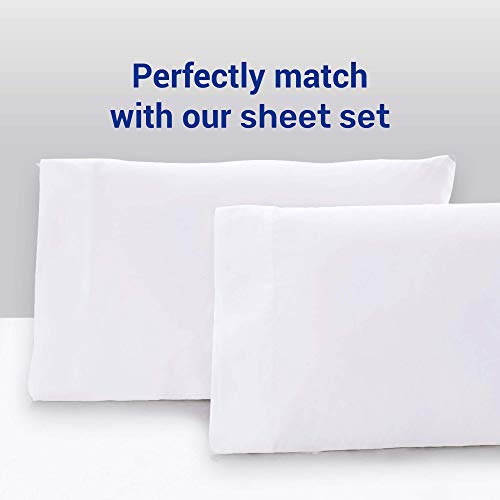 California Design Den 500 Thread Count Pure White King Size 6 Piece Sheet Set, Ultra Soft Extra Long Staple Pure Cotton Bed Sheet Set (1 Top Sheet, 1 Bottom Fitted Sheet & 4 Pillowcases) #TOP3