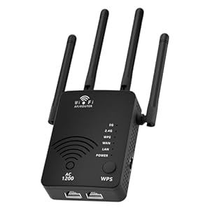 WiFi Extenders Signal Booster for Home, Dual-Band 1200Mbps Coverage up to 13,800 Square feet and 105+ Devices, Internet Extender WiFi Booster, WiFi Repeater for Home, 5 Modes with Ethernet Port