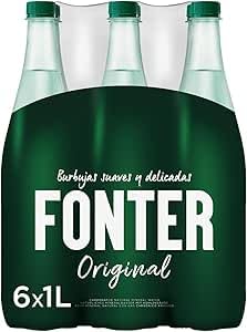 Fonter Original Sprudelwasser, PET Flaschen, 1 Liter, 18 Flaschen (3x6 Pack)