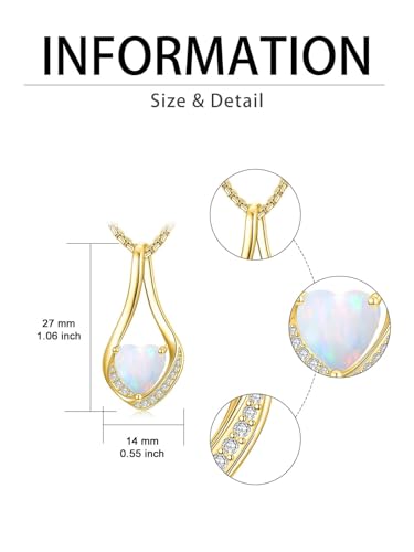 Birthstone Necklaces for Women,18k Yellow/White Gold Plated Forever Love Heart Infinity Pendant Necklace Anniversary Jewelry Christmas Birthday Gifts for Women Her Wife Girlfriend 5