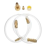 Purga y rellenado rápidos: este kit de manguera de dirección hidráulica para barco permite un purgado y rellenado rápidos de fluidos hidráulicos, servicio de rutina y mejora la eficiencia para los usuarios del kit de purga de dirección fuera de borda, kit de purga hidráulica marina, tubo de llenado de dirección de barco