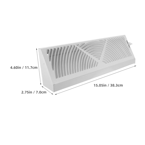 Bouche aération sol diffuseur air blanc avec cache de ventilation de sol métal robuste - 3