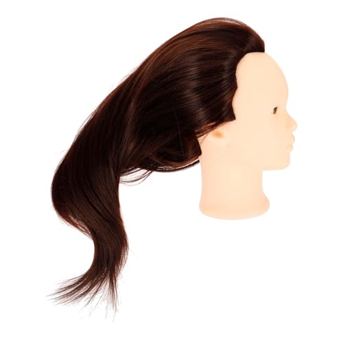 Healeved Professional Wig Mannequin Head Human Hair Hair Styling Training Head for Braiding Curling Practice