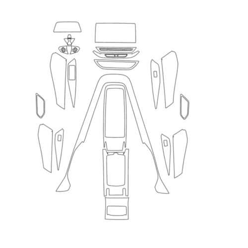 Film TPU VW ID.4 X Pro protection de garniture intérieure brillante pour voiture