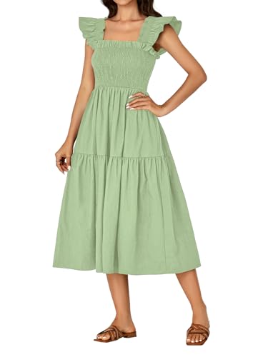 Image of Rooscier Women's A Line Smocked Midi Dress