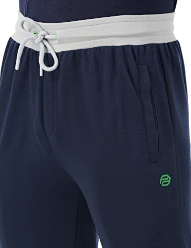Image of PUMP'D Men's Breathable Cotton Jogger Pants with Elasticated Waistband & Drawstring - Dry Tech, Anti-Odor, Lightweight, Soft Seams