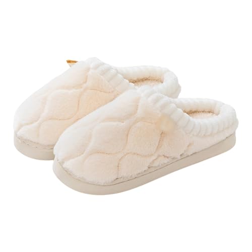 Women's Fleece Lined Indoor Slippers Cozy Winter Warm Soft Comfortable Slip On Home Footwear For Her