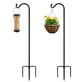 MIXXIDEA Shepherds Hook 91 Inch, 3/5 Thick Adjustable Heavy Duty Garden Pole Rust Resistant Hanger...