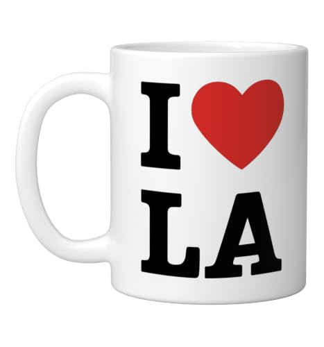 Taza de cerámica con diseño I Love LA, 11oz miniatura 1
